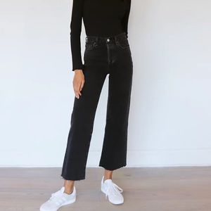 Aritzia denim forum Farrah high rise wide leg size 25